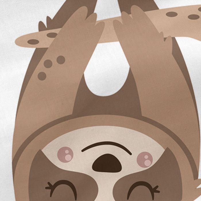 Housse de couette non rembourrée HappyFriday Moshi Moshi Happy sloth Multicouleur 90 x 200 cm 1