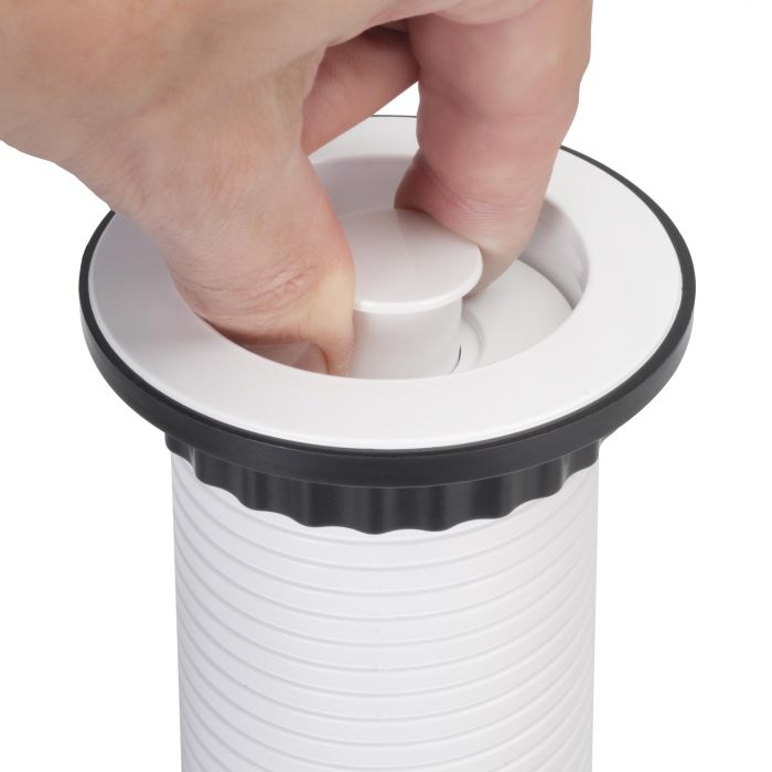 Emuca Multiconnecteur élevable Vertikal, EU, Peint en blanc, Plastique et Aluminium. 5