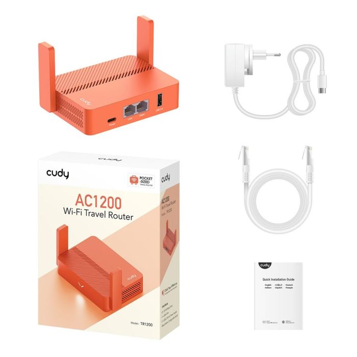 Router Cudy AC1200 Orange RJ45 Ethernet LAN Wi-Fi 1