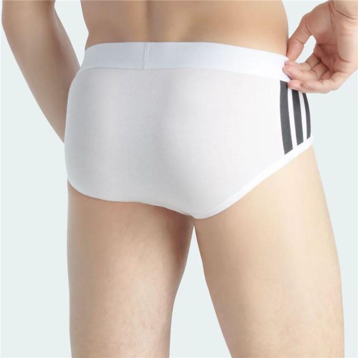 Slips Adidas Slip Low Rise 3 Stripes Active Flex Blanc 2 Unités S 2 Slips Adidas Slip Low Rise 3 Stripes Active Flex Blanc 2 Unités S 2