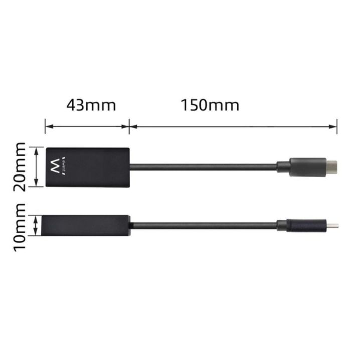 Adaptateur USB-C vers HDMI Ewent EW9823 Noir 15 cm 4K Ultra HD (1 Unité) 3