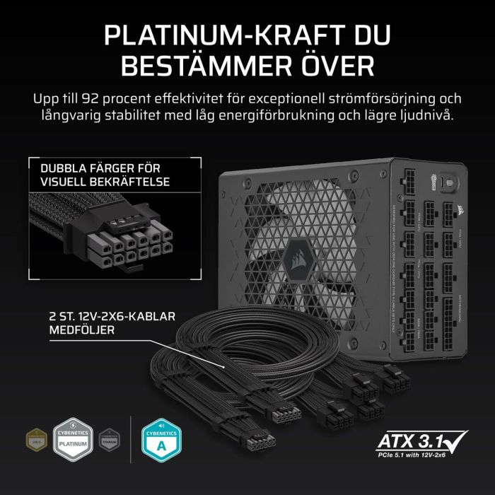 Bloc d’Alimentation Corsair CP-9020307-EU 1200 W 80 PLUS Platinum 6