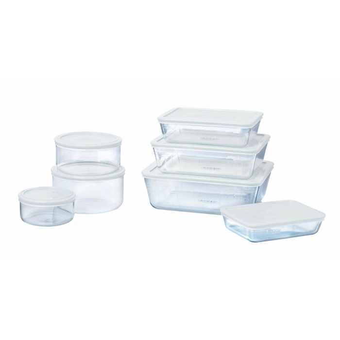 Récipient de Conservation des Aliments Pyrex Blanc Noir Transparent Clear Rectangulaire 9 Récipient de Conservation des Aliments Pyrex Blanc Noir Transparent Clear Rectangulaire 9