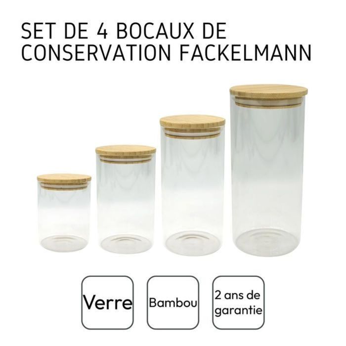 Set de Boites Fackelmann Naturel 4 Pièces 3