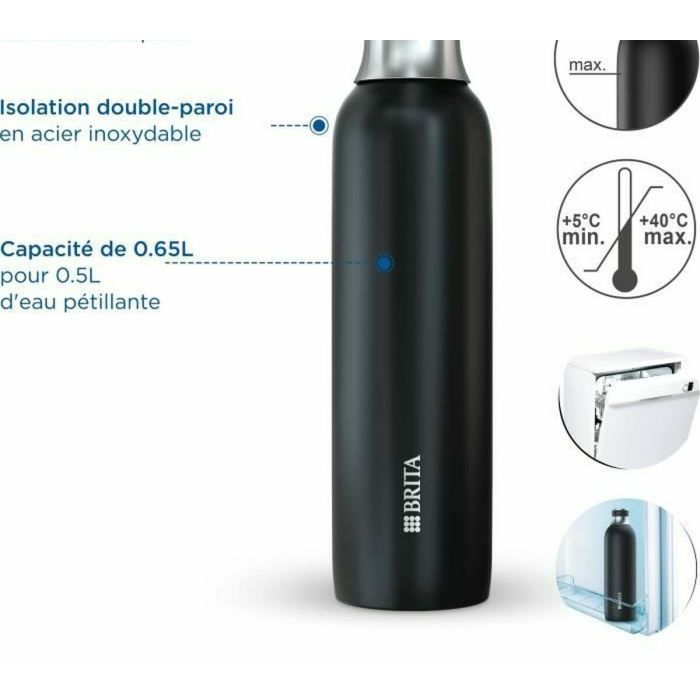 Thermos Brita sodaTRIO Noir 650 ml 1