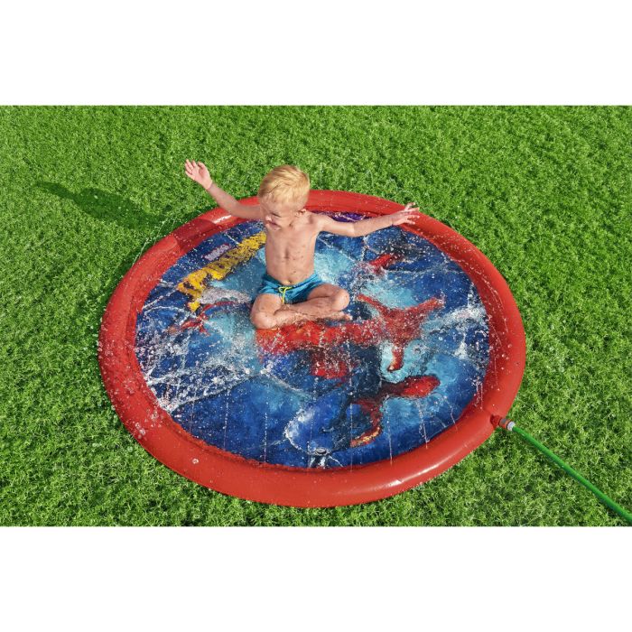 Bestway Piscine Gonflable avec Arroseur Spiderman D165 cm +2 Ans Jardin 98792 4