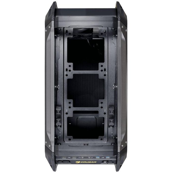 Cougar CGR-6AMKB-G - Boîtier PC Gaming Full-Tower Noir, Mesh, Verre Trempé, Support ATX/EATX/micro-ATX/Mini-ITX, Gestion des Câbles, 8 Slots, Refroidissement Avancé
