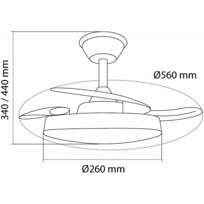 Ventilateur de Plafond CristalRecord Blanc Ø 55 cm 2