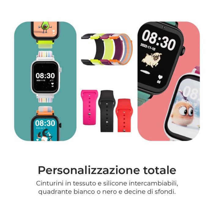 Montre intelligente Save Family SW+N.CTAF Jaune Noir Montre intelligente Save Family SW+N.CTAF Jaune Noir