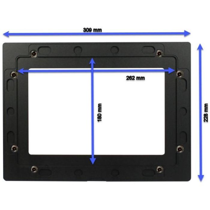 ALLNET Touch Display Tablet 10 Zoll zbh. Blende für Einbaurahmen schwarz breit 3