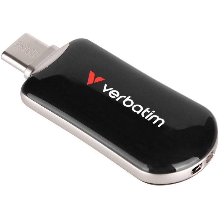 Verbatim Plectra 30226 - Clé USB 3.2 Gen 1 Type-C 256 Go - Sans Capuchon - Noir - Vitesse Lecture 100 Mo/s