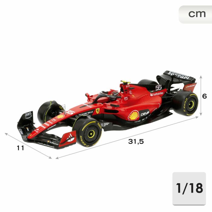 Voiture Bburago Ferrari F1 Racing SF23 #55 C 1:18 3 Voiture Bburago Ferrari F1 Racing SF23 #55 C 1:18 3