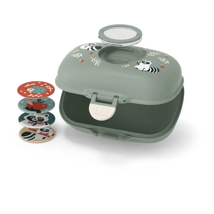 Monbento Boîte à Goûter Hermétique Snack Box MB Gram Raccoon 600 ml Sans BPA, pour En-cas