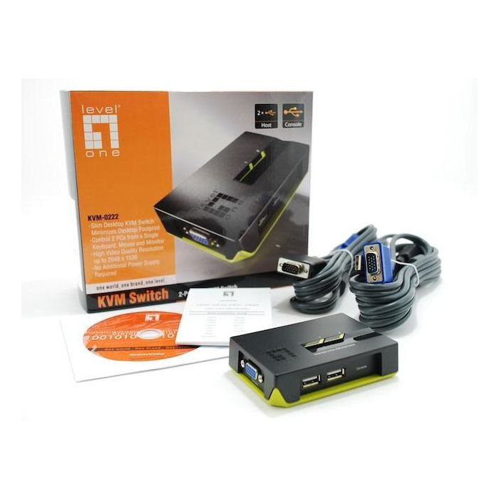 KVM Switch USB 2x Level One 2