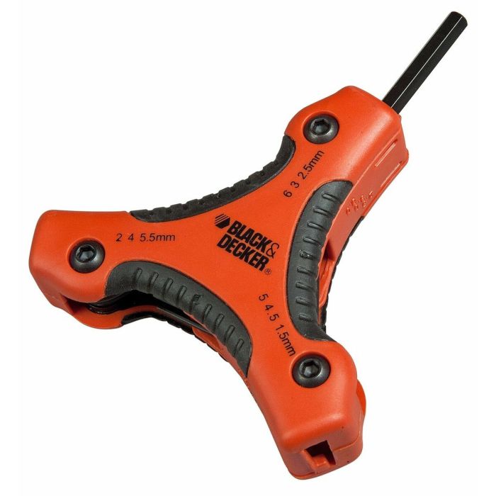 Clés hexagonales pliantes Black & Decker bdht0-71628 1,5-2-2,5-3-4-4,5-5-5,5-6 mm 17