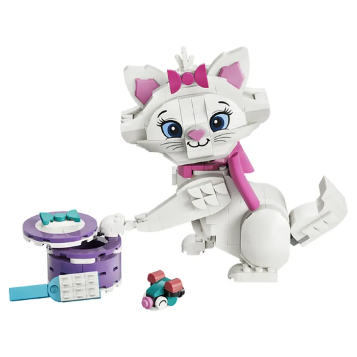 Lego Disney 43286 Les Aristochats - L'Adorable Marie - Set de Construction Chat - Jouet dès 7 ans avec Boite Cadeau et Accessoires
