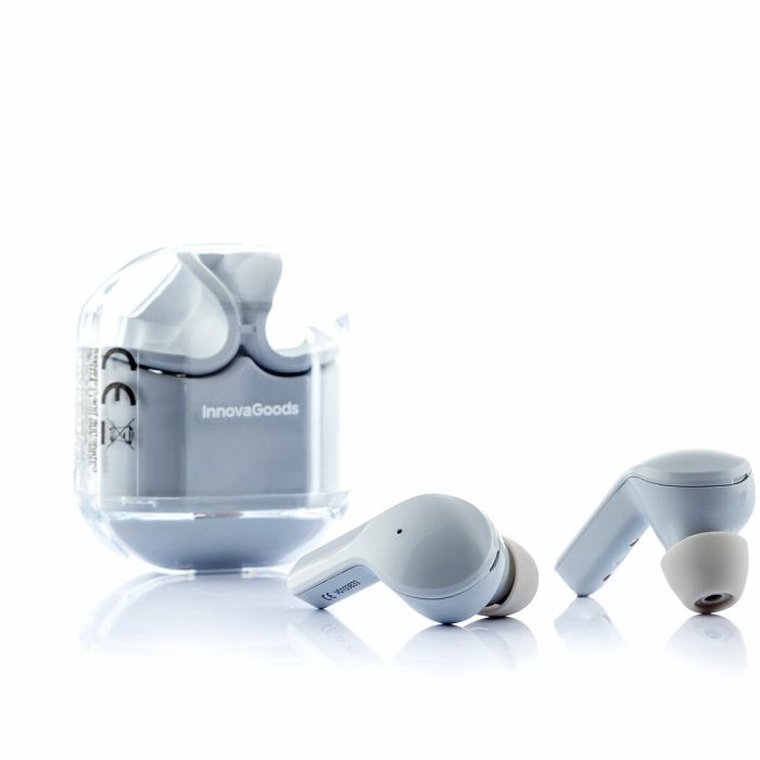 Écouteurs Sans Fil avec Étui de Charge Grey InnovaGoods 3 Écouteurs Sans Fil avec Étui de Charge Grey InnovaGoods 3