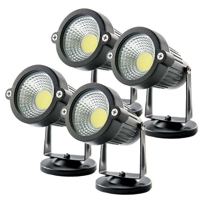 Pack 4 Focos LED Jardin 5W Blanc Chaud 421Lm IP65 Aluminium [SL-SL-C12-5W-WW-PK4-AP] 2