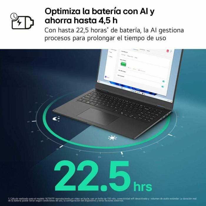 Ordinateur Portable LG 16Z90T-G.AD88B 40" intel core ultra 7 255H 32 GB RAM 1 TB SSD 9 Ordinateur Portable LG 16Z90T-G.AD88B 40" intel core ultra 7 255H 32 GB RAM 1 TB SSD 9