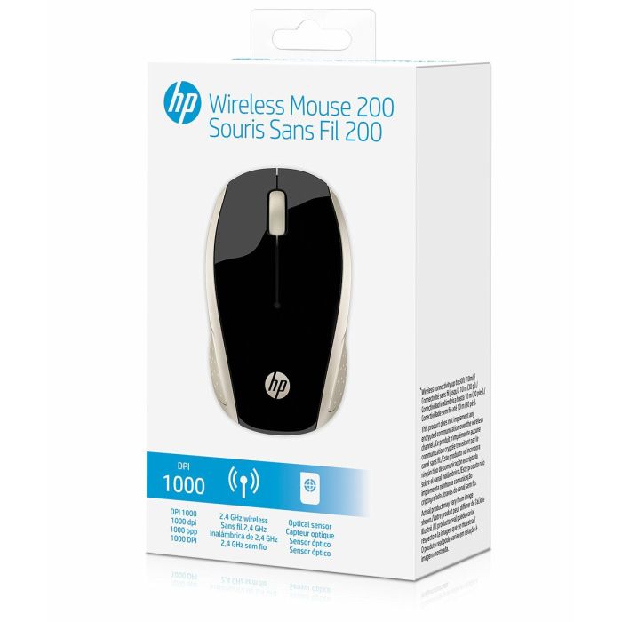 Souris sans-fil HP 200 (Silk Gold) Doré 2