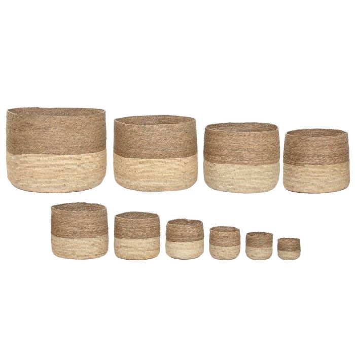 Cache-pot Home ESPRIT Bicolore Fibre Urbaine 0 Cache-pot Home ESPRIT Bicolore Fibre Urbaine 0