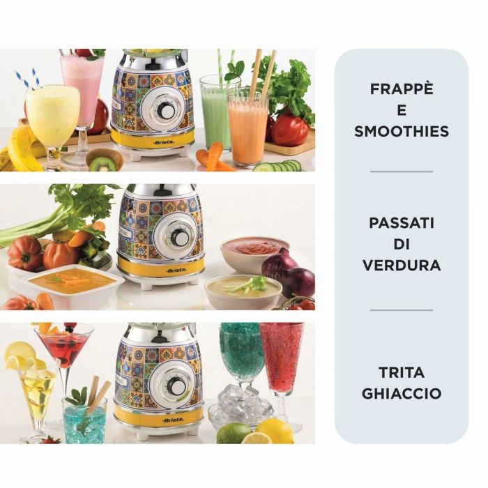 Bol mixeur Ariete 583 POSITANO 1000 W Jaune 1,5 L 4 Bol mixeur Ariete 583 POSITANO 1000 W Jaune 1,5 L 4