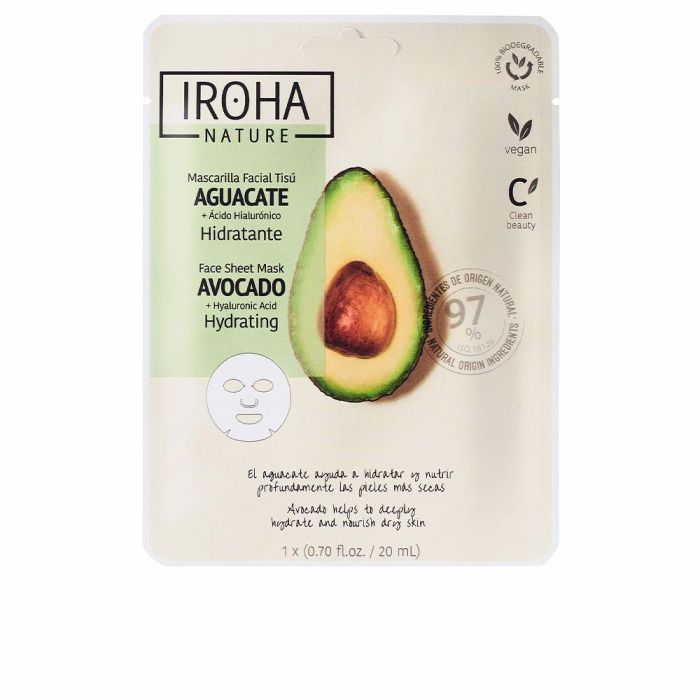 Iroha Nature Mask Avocado + Hyaluronic Acid 0 Iroha Nature Mask Avocado + Hyaluronic Acid 0