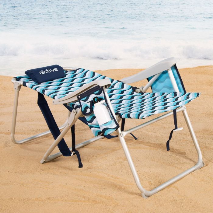 Chaise de Plage Aktive 48 x 95 x 78 cm (2 Unités) 4 Chaise de Plage Aktive 48 x 95 x 78 cm (2 Unités) 4