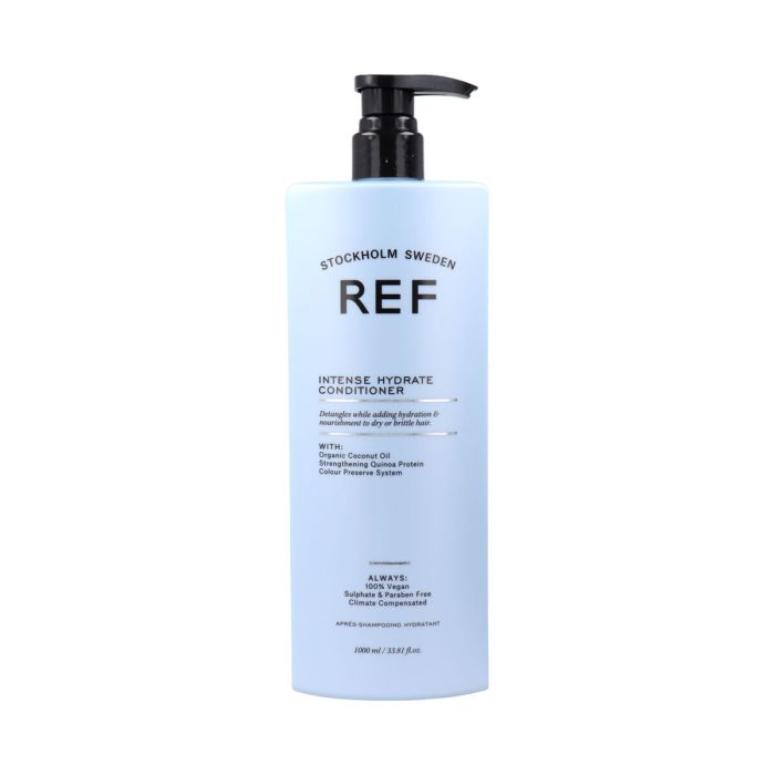 Ref Après-shampoing HYDRATATION INTENSE 1000 ml Cheveux Nourris Doux Brillance Améliore le Coiffage