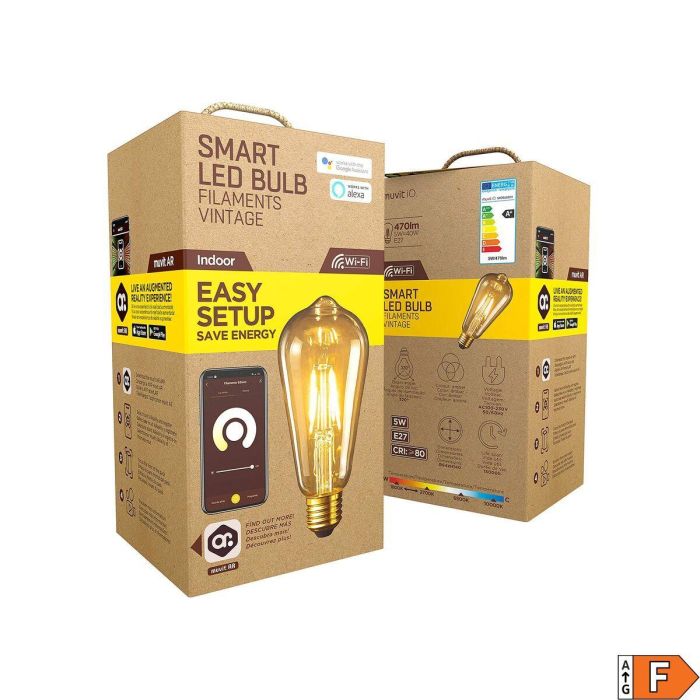 Ampoule à Puce Muvit iO 5 W E27 1800 K 2700 K 480 Lm Wi-Fi 19