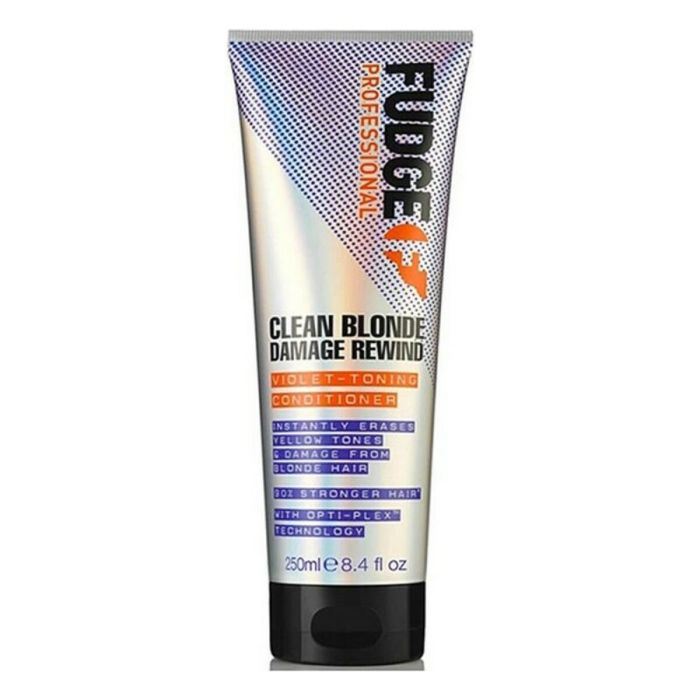 Fudge Professional Revitalisant Tonique Violet CLEAN BLONDE DAMAGE REWIND pour Cheveux Blonds Abîmés 250 ml