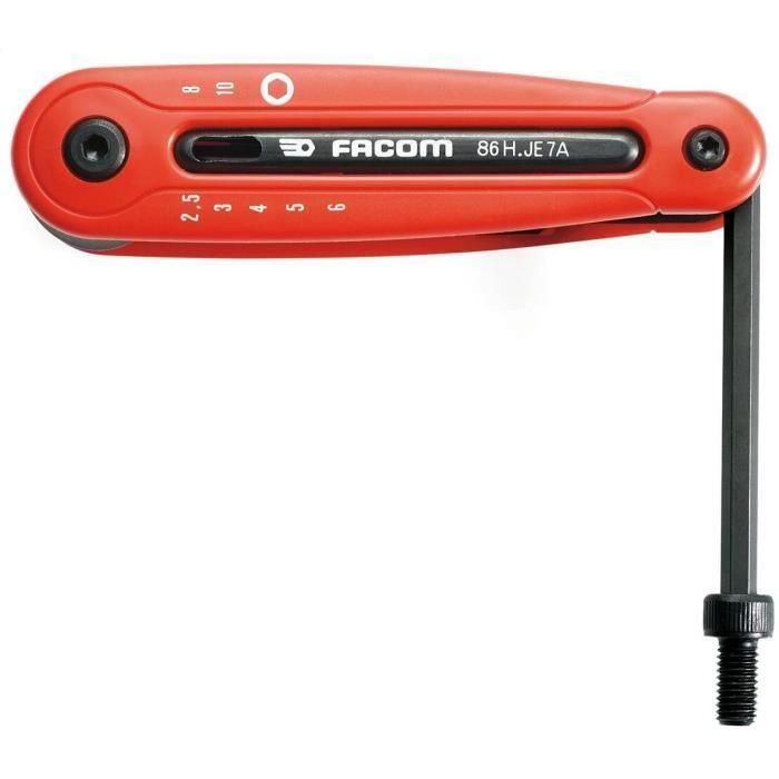 Clés mâles 6 pans sur monture Canif FACOM - 86H.JE7APB - Jeu de 7 clés (2.5/3/4/5/6/8/10 mm) 2