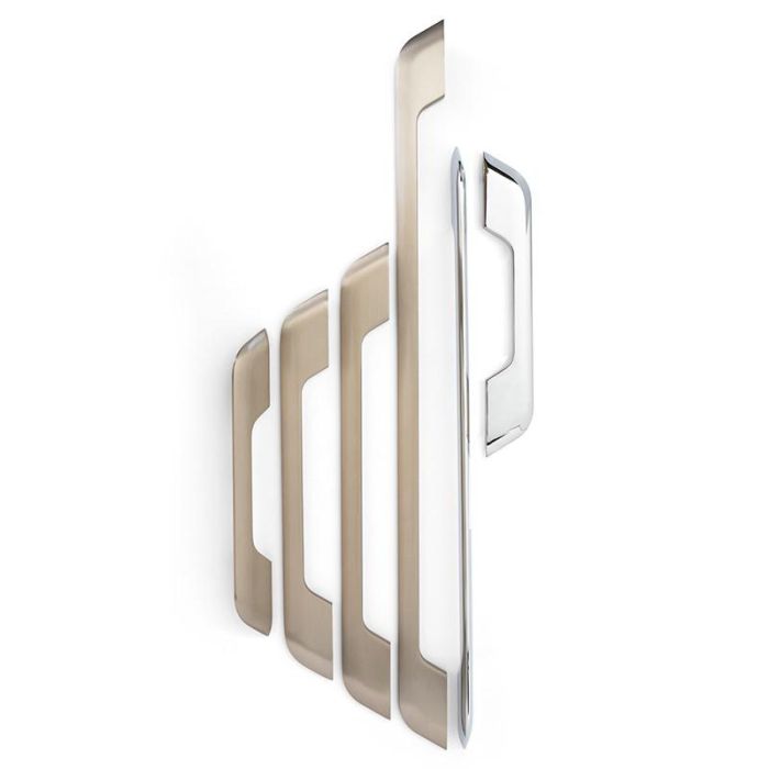 Tirador Aluminio Modelo Mosa Acabado Cromo Dist. Agujero Dist. 192Mm. System 1