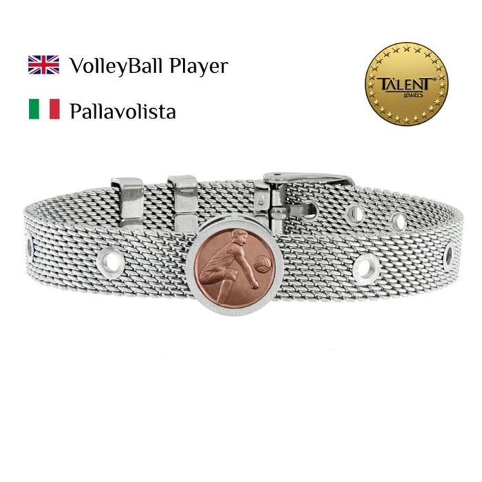 Bracelet Unisexe VolleyBall Player Talent Jewels TJA-1-12-02-1-235 Argenté 1 Bracelet Unisexe VolleyBall Player Talent Jewels TJA-1-12-02-1-235 Argenté 1