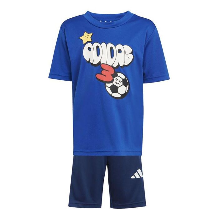 Ensemble de Sport pour Enfants Adidas LK Training-Essentials Fun Bleu 2 Pièces 0 Ensemble de Sport pour Enfants Adidas LK Training-Essentials Fun Bleu 2 Pièces 0