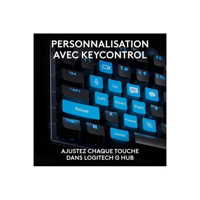 Clavier gamer - Filaire - Logitech G - Pro X TKL Rapid - AZERTY - Noir 4