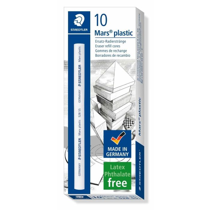 Gomme Staedtler Mars Plastic Rechange (10 Unités) 1 Gomme Staedtler Mars Plastic Rechange (10 Unités) 1