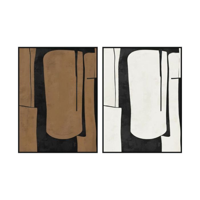 Toile Home ESPRIT Marron Noir Abstrait Urbaine 90 x 4 x 120 cm (2 Unités) 0 Toile Home ESPRIT Marron Noir Abstrait Urbaine 90 x 4 x 120 cm (2 Unités) 0