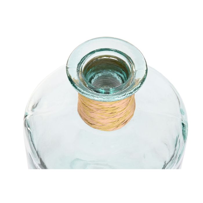 Vase Home ESPRIT Transparent Joncs Cristal recyclé Naturel 25 x 25 x 75 cm 2 Vase Home ESPRIT Transparent Joncs Cristal recyclé Naturel 25 x 25 x 75 cm 2