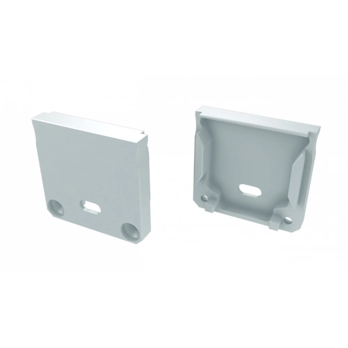 Bouchon de Fin de Profil DILEDA en Plastique Gris avec Trou Extractible 3 Bouchon de Fin de Profil DILEDA en Plastique Gris avec Trou Extractible 3