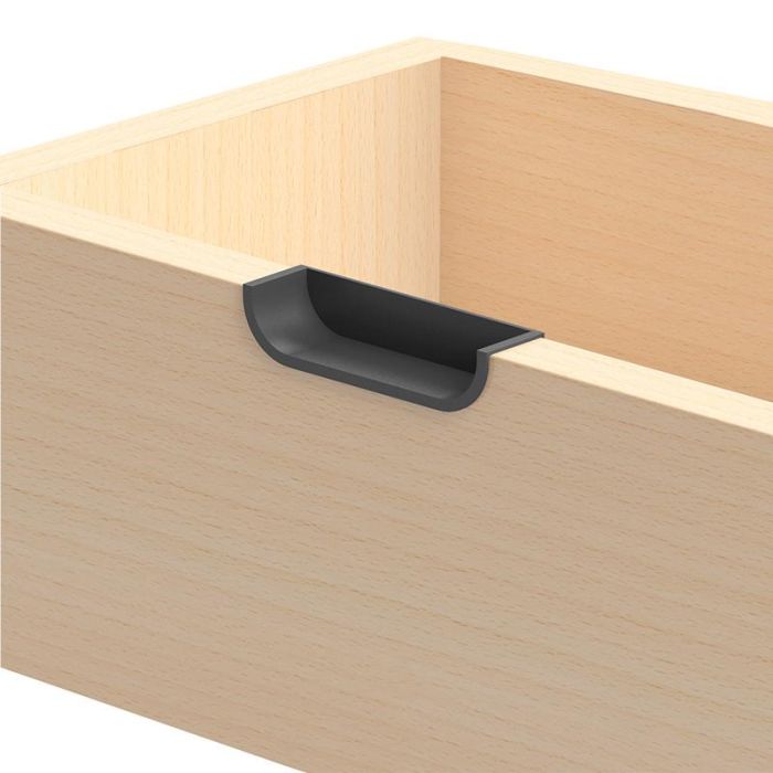 Tirador Plástico Embutir Modelo Pokyo C65 L130 Acabado Negro Sp22-Sp30 Espesor Sp22 Trentadue 1