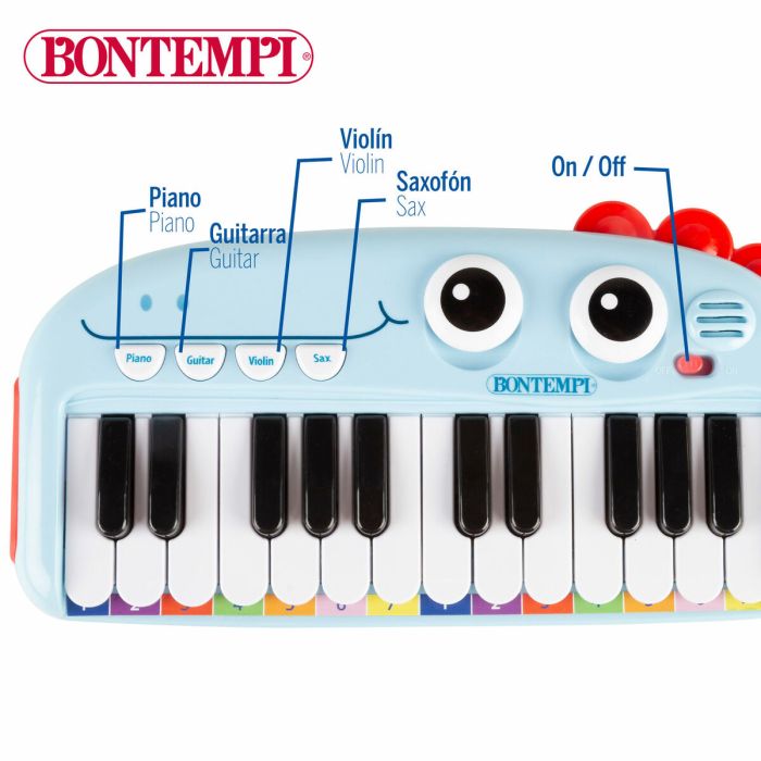 Piano Éducatif Apprentissage Bontempi Dino 30 x 4 x 14 cm (4 Unités) 4