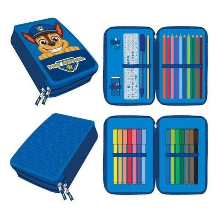 Pochette crayons The Paw Patrol Bleu 12,5 x 19,5 x 4,5 cm