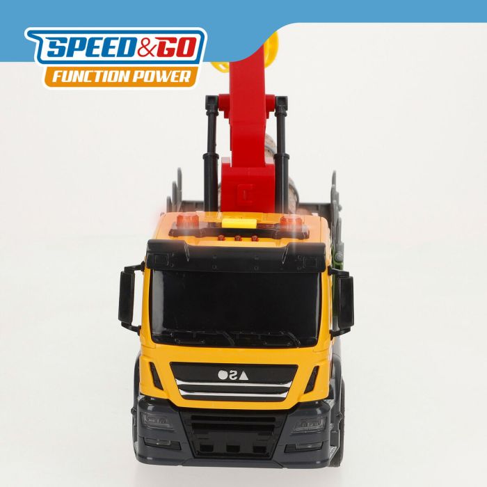 Camion avec grue Speed & Go 26 x 13 x 10 cm (6 Unités) 1