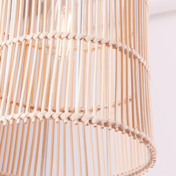 Lampe Suspendue "Evelynn" Rotin [SKD-AP-RATAN] 1