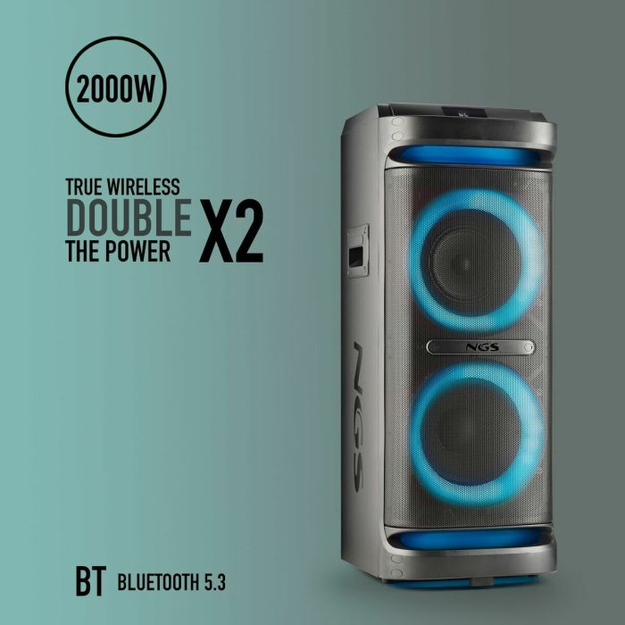 Haut-parleurs bluetooth portables NGS WILDSPACE2 Noir 8 Haut-parleurs bluetooth portables NGS WILDSPACE2 Noir 8