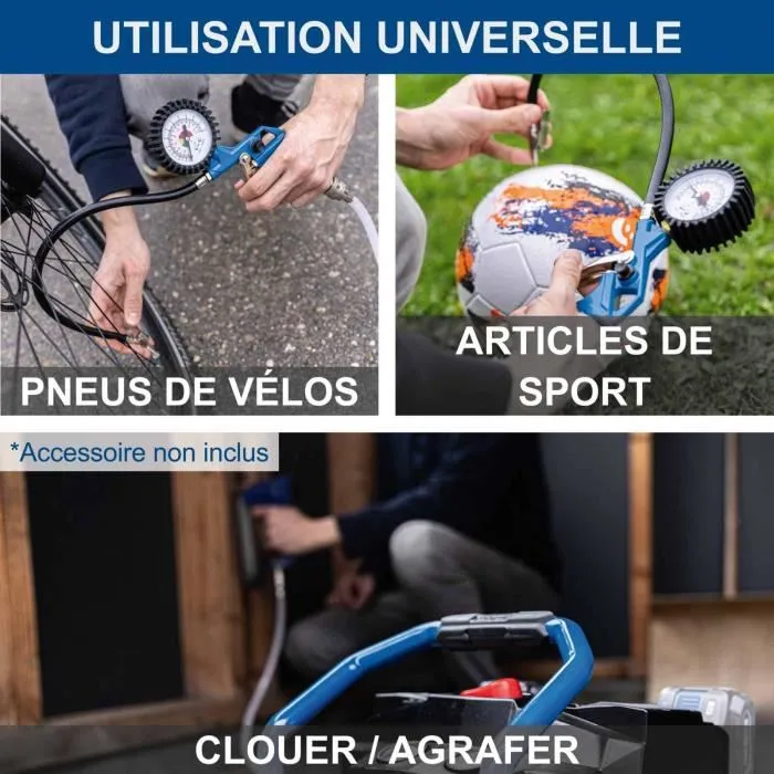 Scheppach Compresseur sans fil C-ACT160/6-X avec kit de démarrage et batterie 2 Ah 5