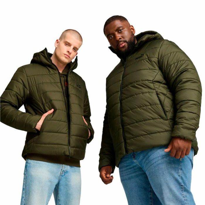 Veste de Sport pour Homme Puma Essentials Hooded Padded Vert foncé 2