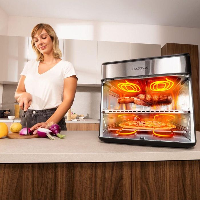 Friteuse à Air Cecotec Cecofry FoodCourt 18000 4Pizza 2700 W Acier 18 L 1