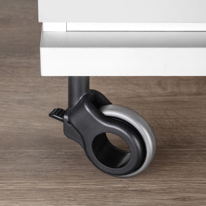 Emuca Lot de 4 roulettes Hole 2 avec plétine de montage, diamètre 60mm, Acier et Plastique, Plastique gris 1